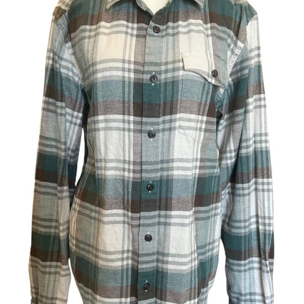Patagonia Women’s Lightweight Plaid Fjord Flannel Shirt Size M 