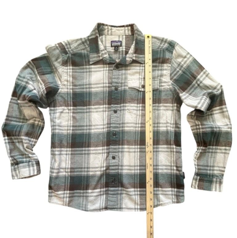 Patagonia Women’s Lightweight Plaid Fjord Flannel Shirt Size M 6