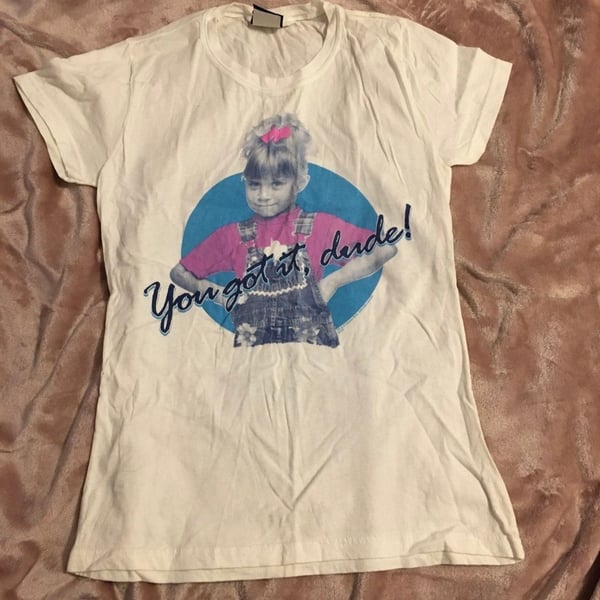 Full House Michelle “You Got It Dude” juniors T-Shirt Size M White Cotton