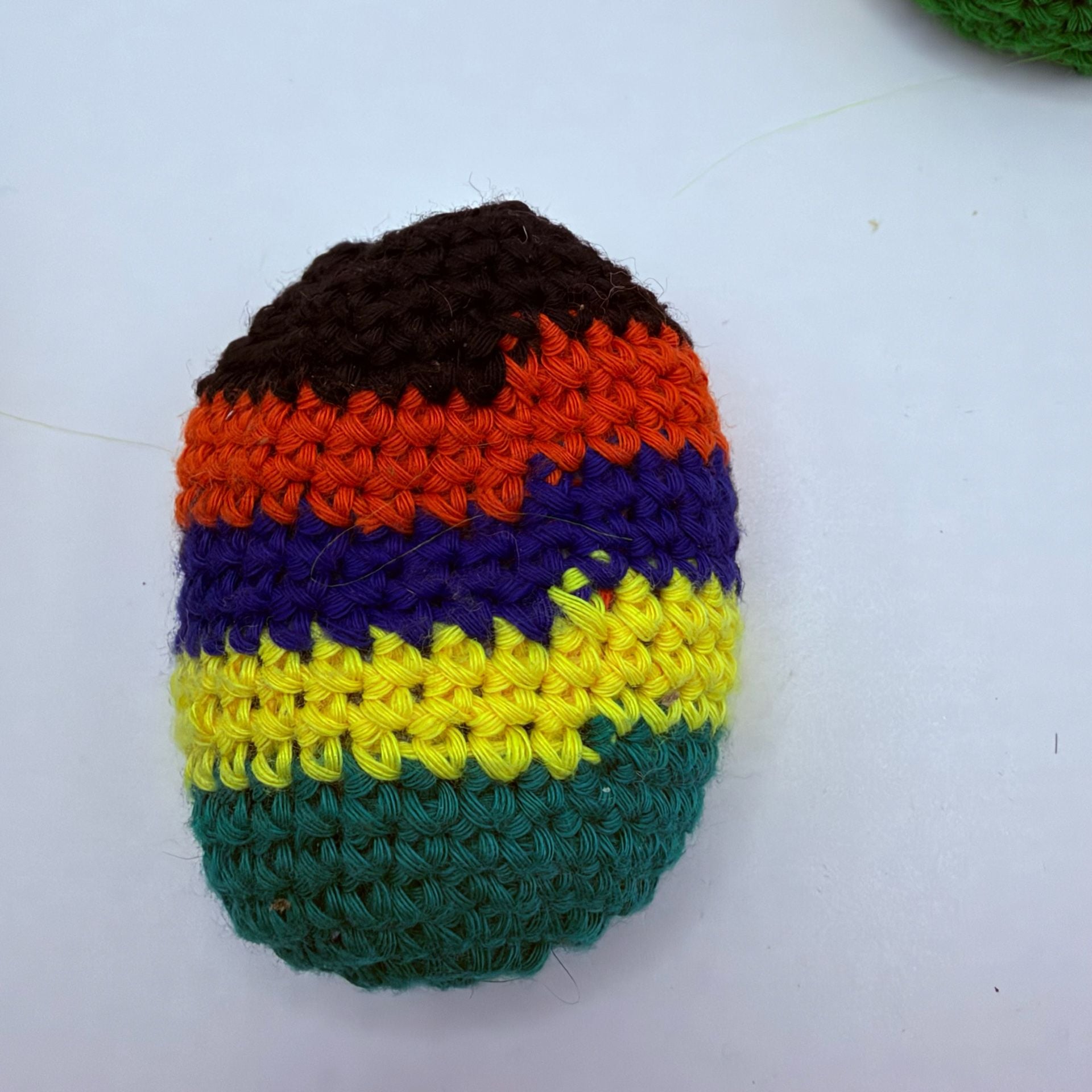 Set of 3 Multicolor Crochet Hacky Sacks Footbags – Pellet Filled 3