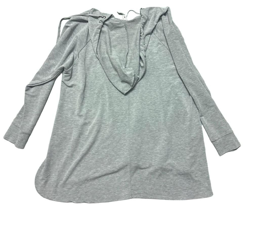 Cable & Gauge Woman Hoodie Size 1X Gray Quarter Zip Sweatshirt 4
