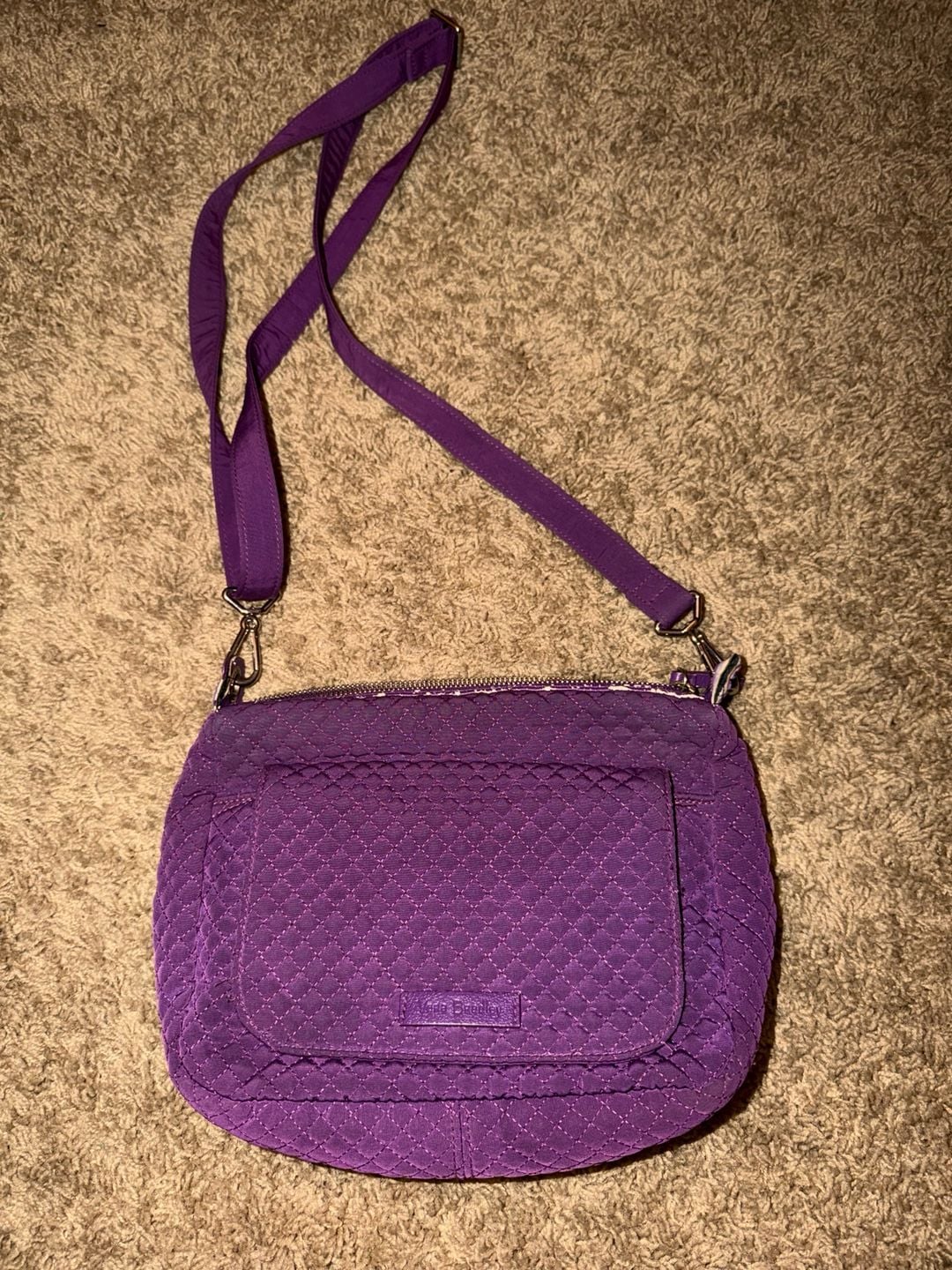 Vera Bradley Quilted Purple Crossbody Bag 2