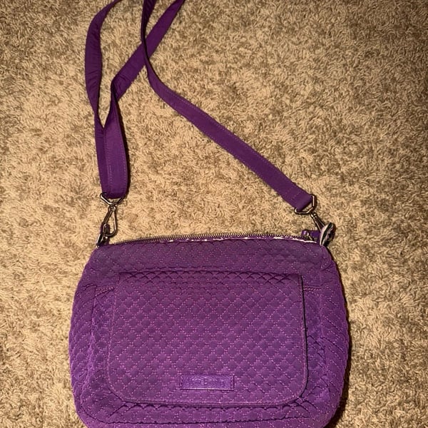 Vera Bradley Quilted Purple Crossbody Bag