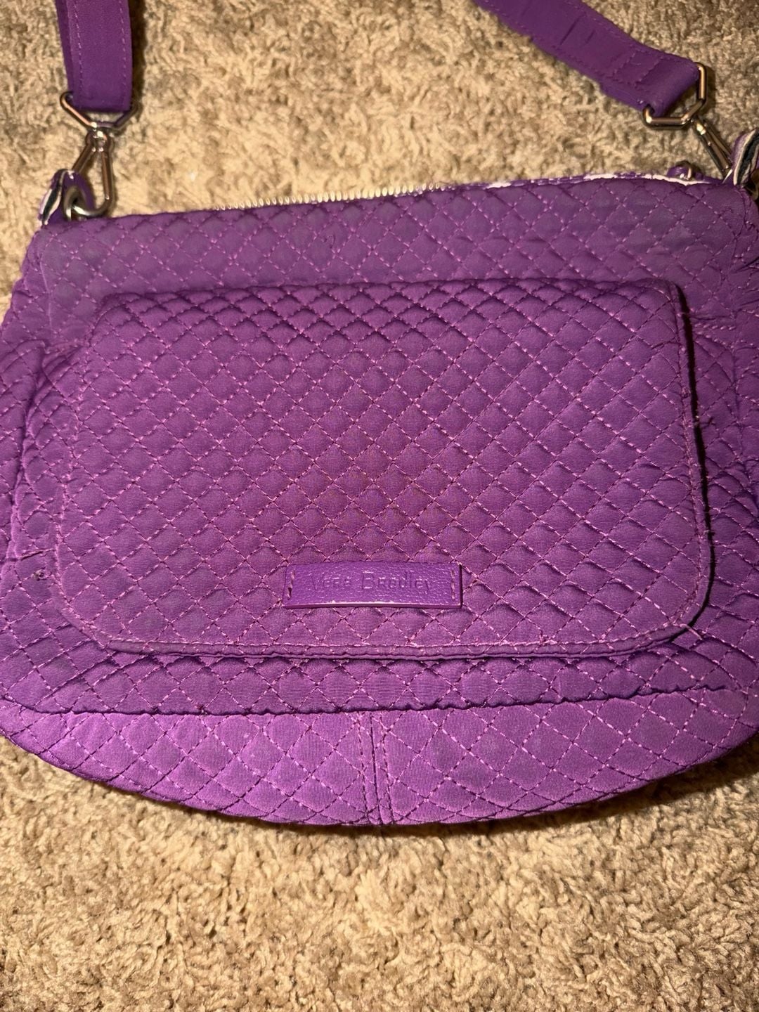 Vera Bradley Quilted Purple Crossbody Bag 3