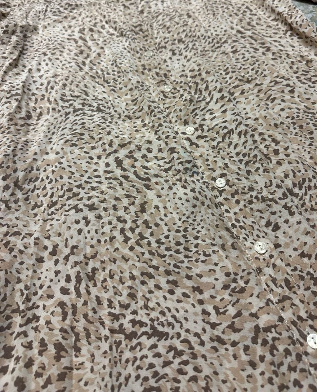 Time and Tru Leopard Shirt Dress Size L (12-14) Midi Button-Front 3