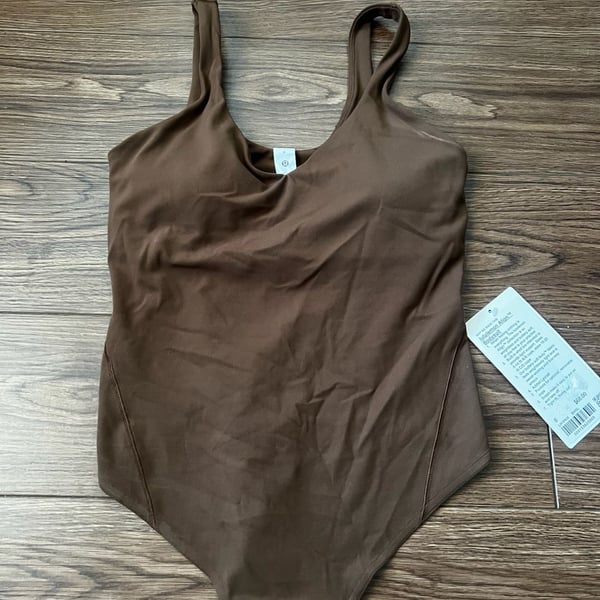 Lululemon Align Bodysuit Size 6 Java Brown Nulu