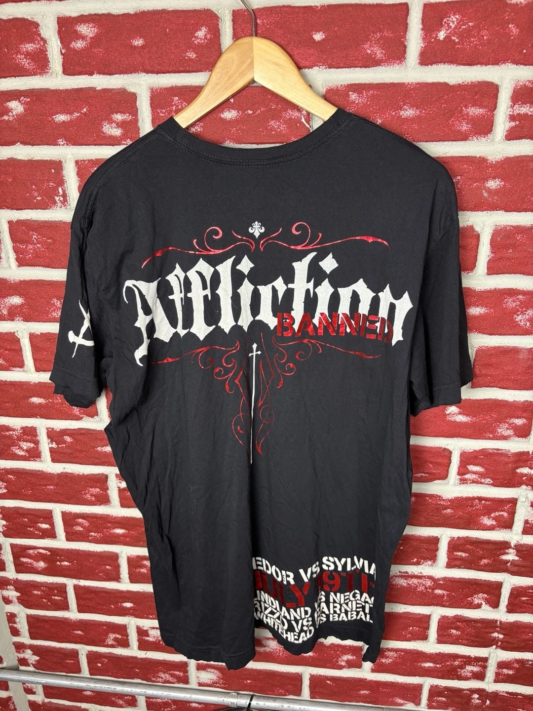 Affliction Banned Fedor vs Sylvia MMA T-Shirt Men’s XL Y2K 3