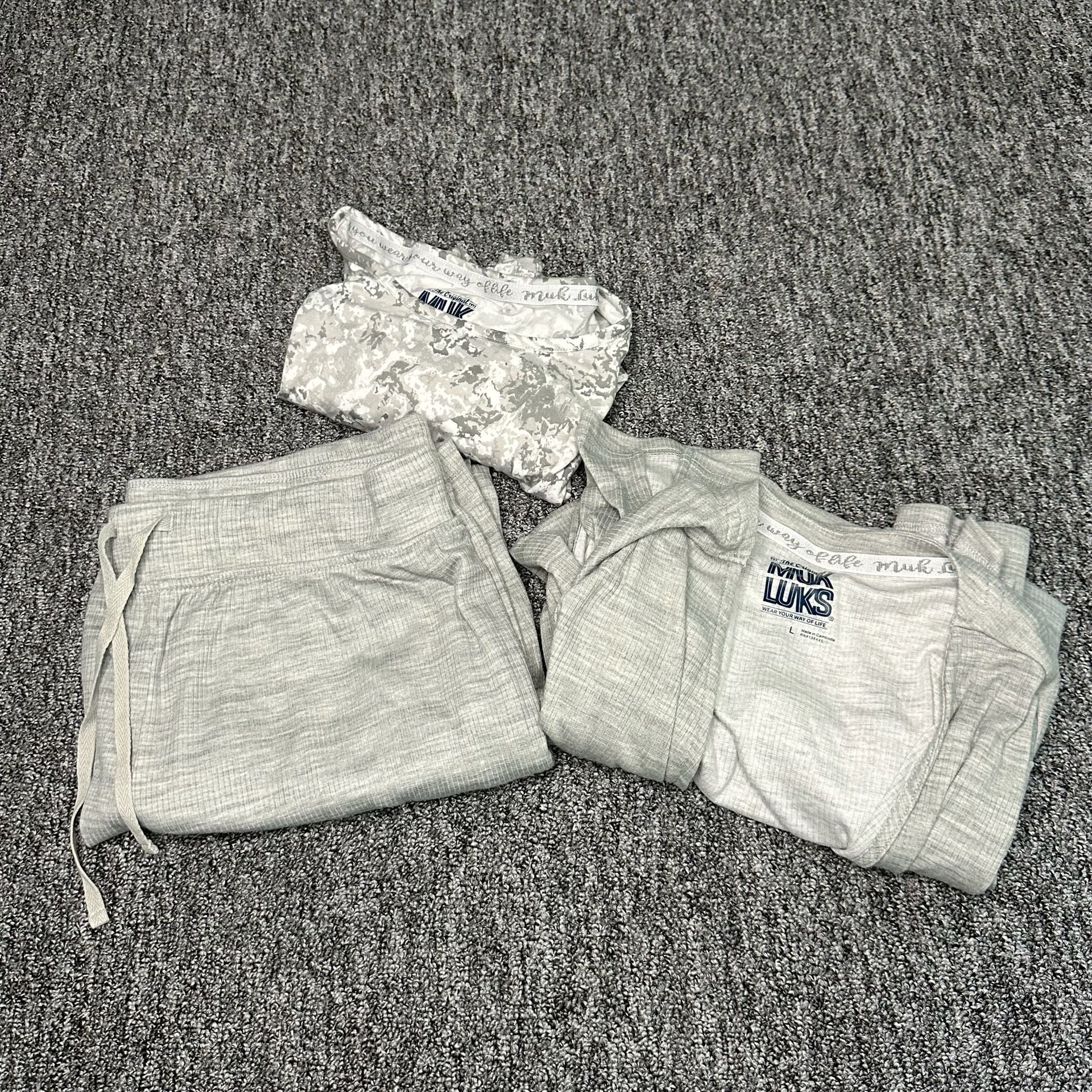 Muk Luks Anything 3 Piece Sleep And Lounge Set Size L Grey 14