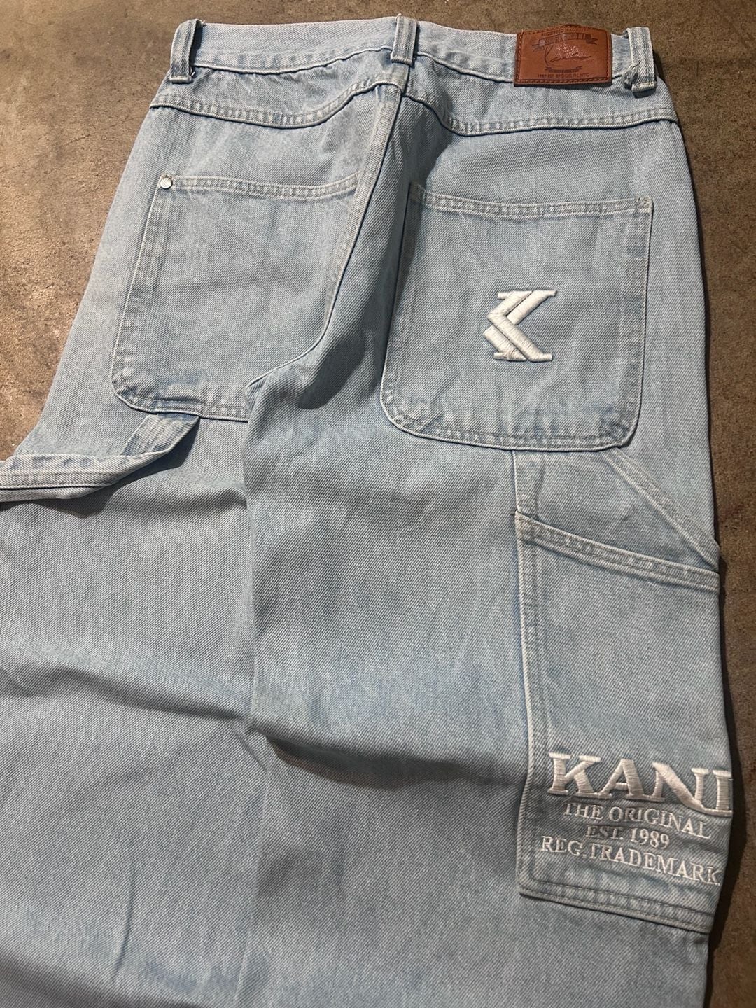 Karl Kani Carpenter Jeans Size S Light Wash Denim Baggy Workwear 2