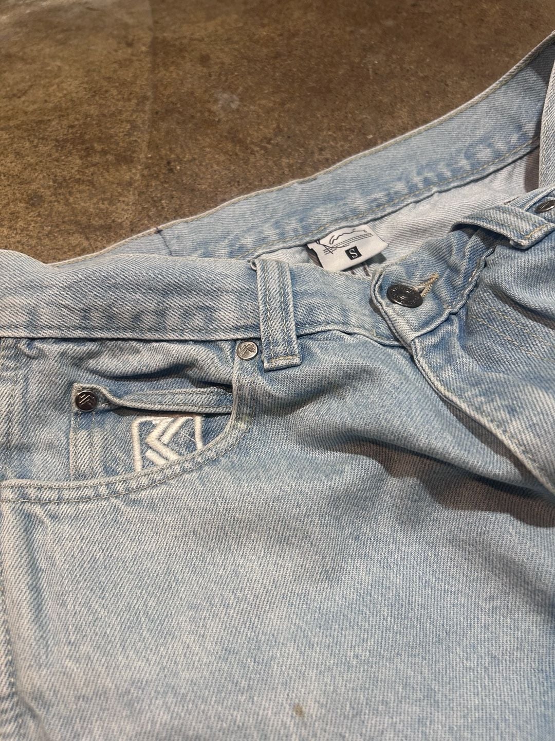 Karl Kani Carpenter Jeans Size S Light Wash Denim Baggy Workwear 6