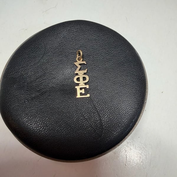 Vintage Gold Greek Letter Pendant Necklace Sigma Phi Epsilon