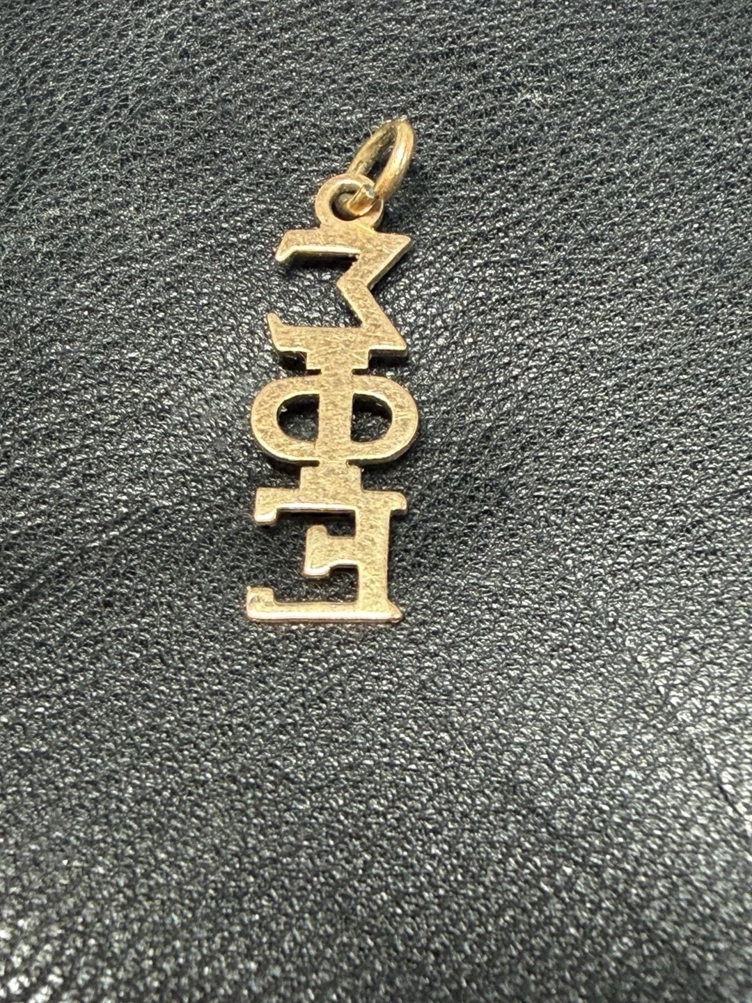 Vintage Gold Greek Letter Pendant Necklace Sigma Phi Epsilon 3