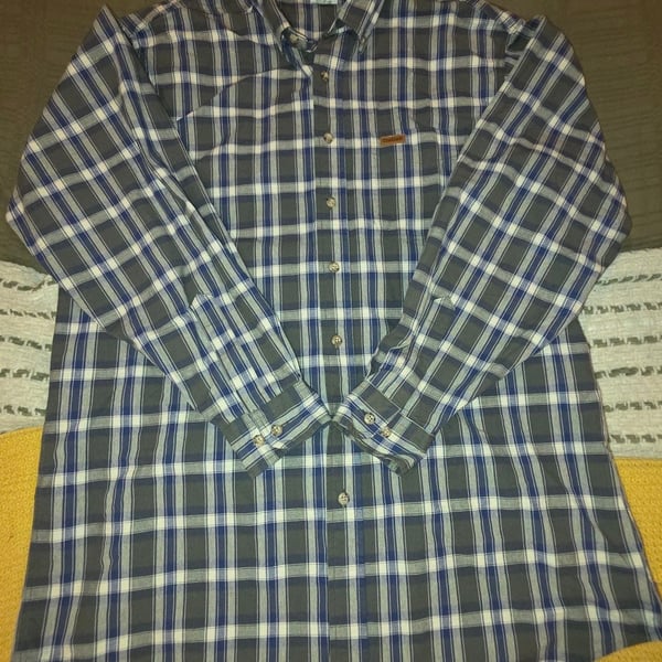 Carhartt Plaid Long Sleeve Button Down Shirt Size Large Tall
