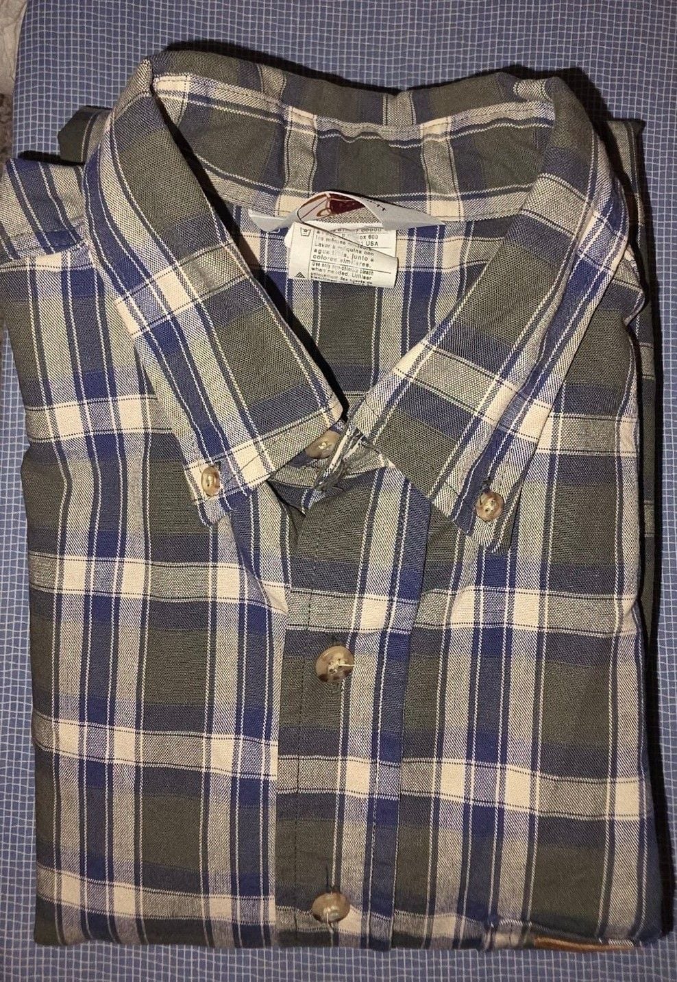 Carhartt Plaid Long Sleeve Button Down Shirt Size Large Tall 5