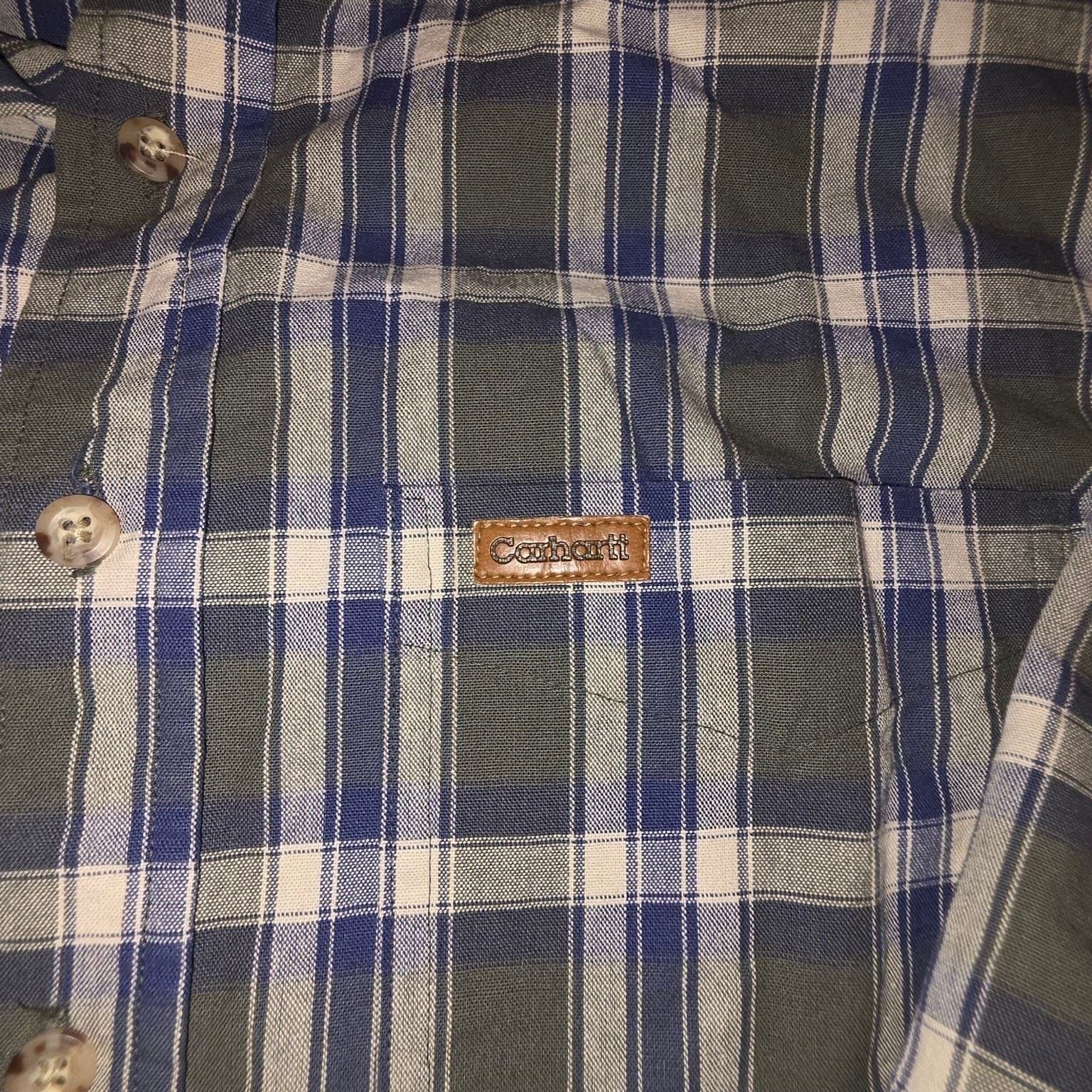 Carhartt Plaid Long Sleeve Button Down Shirt Size Large Tall 4