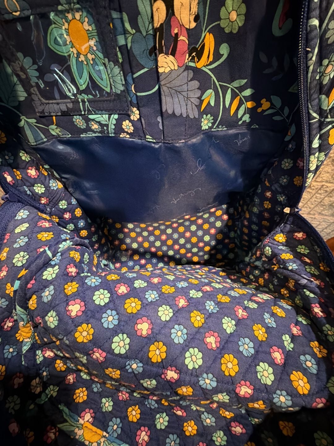 Vera Bradley Disney Mickey Mouse Floral Quilted Backpack 6