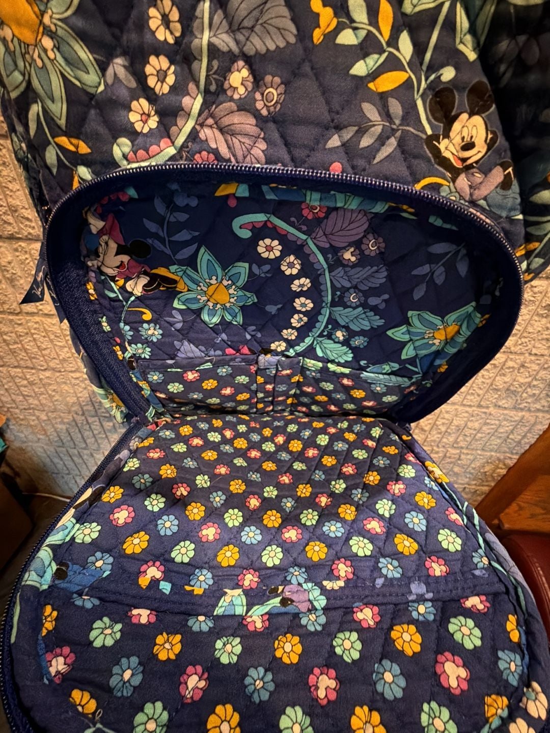 Vera Bradley Disney Mickey Mouse Floral Quilted Backpack 7