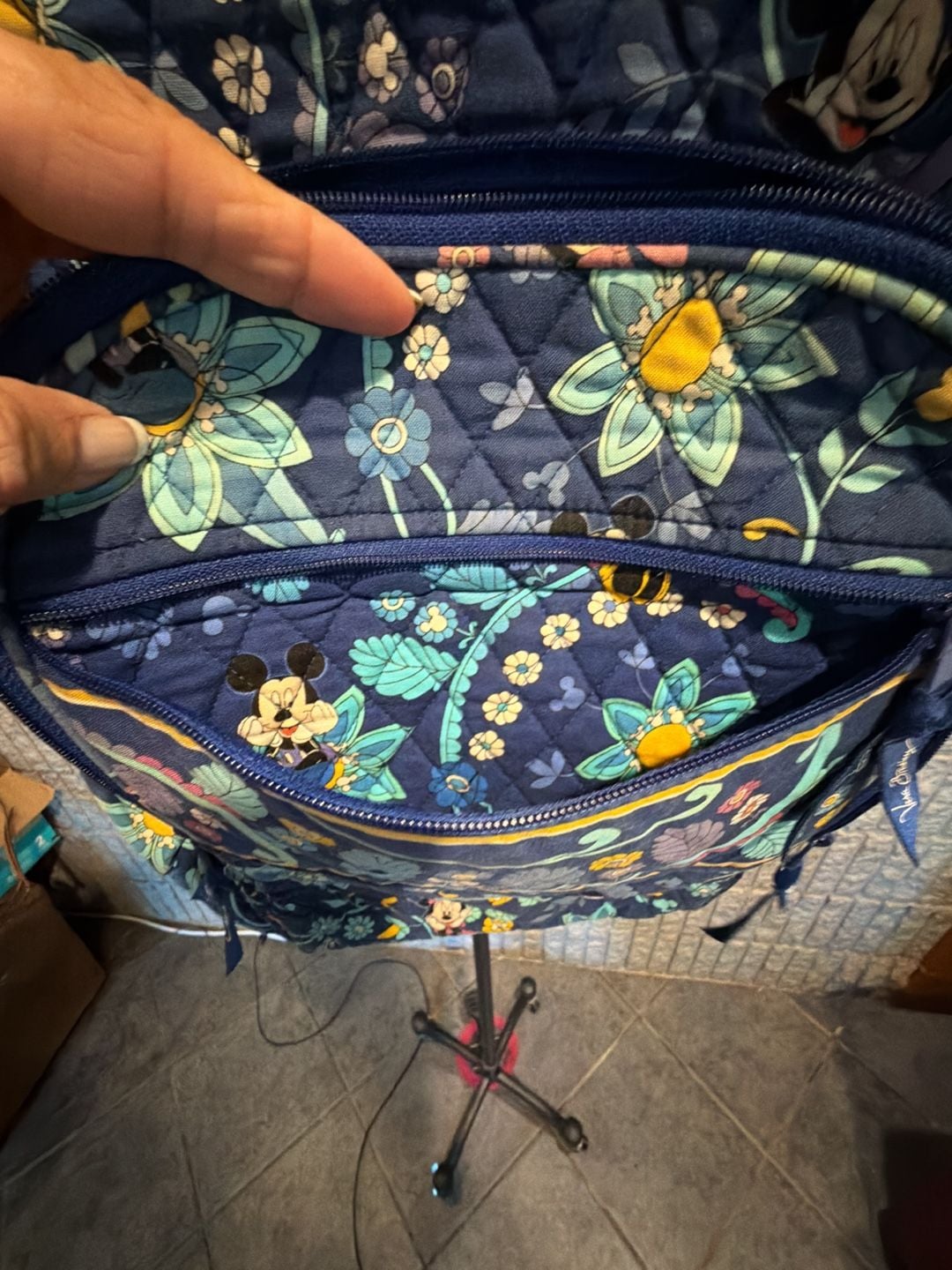 Vera Bradley Disney Mickey Mouse Floral Quilted Backpack 8