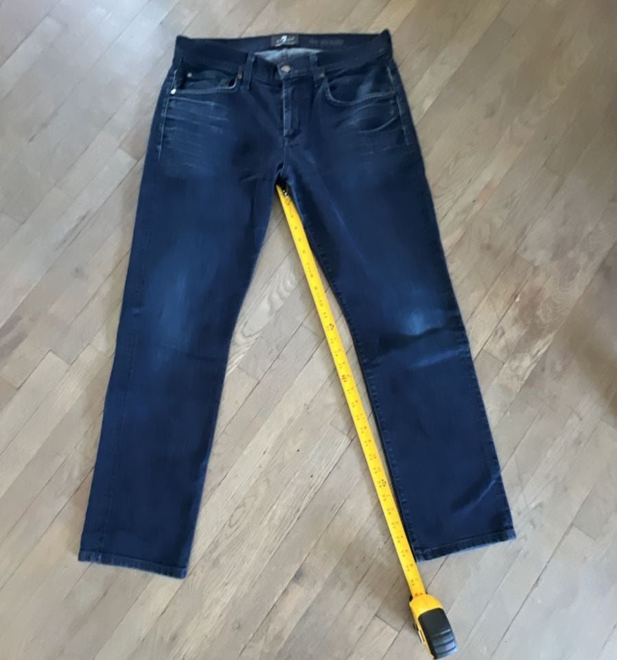 7 For All Mankind Luxe Performance The Straight Leg Jeans Size 34 2