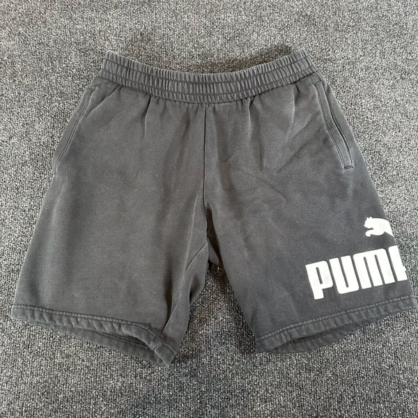 Puma Shorts Size L Black Fleece Athletic Gym Training Pockets