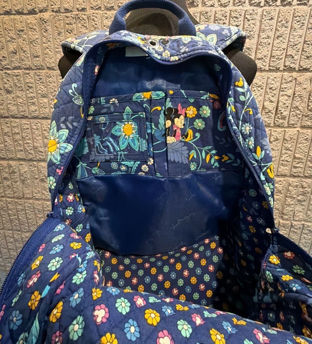 Vera Bradley Disney Mickey Mouse Floral Quilted Backpack 5