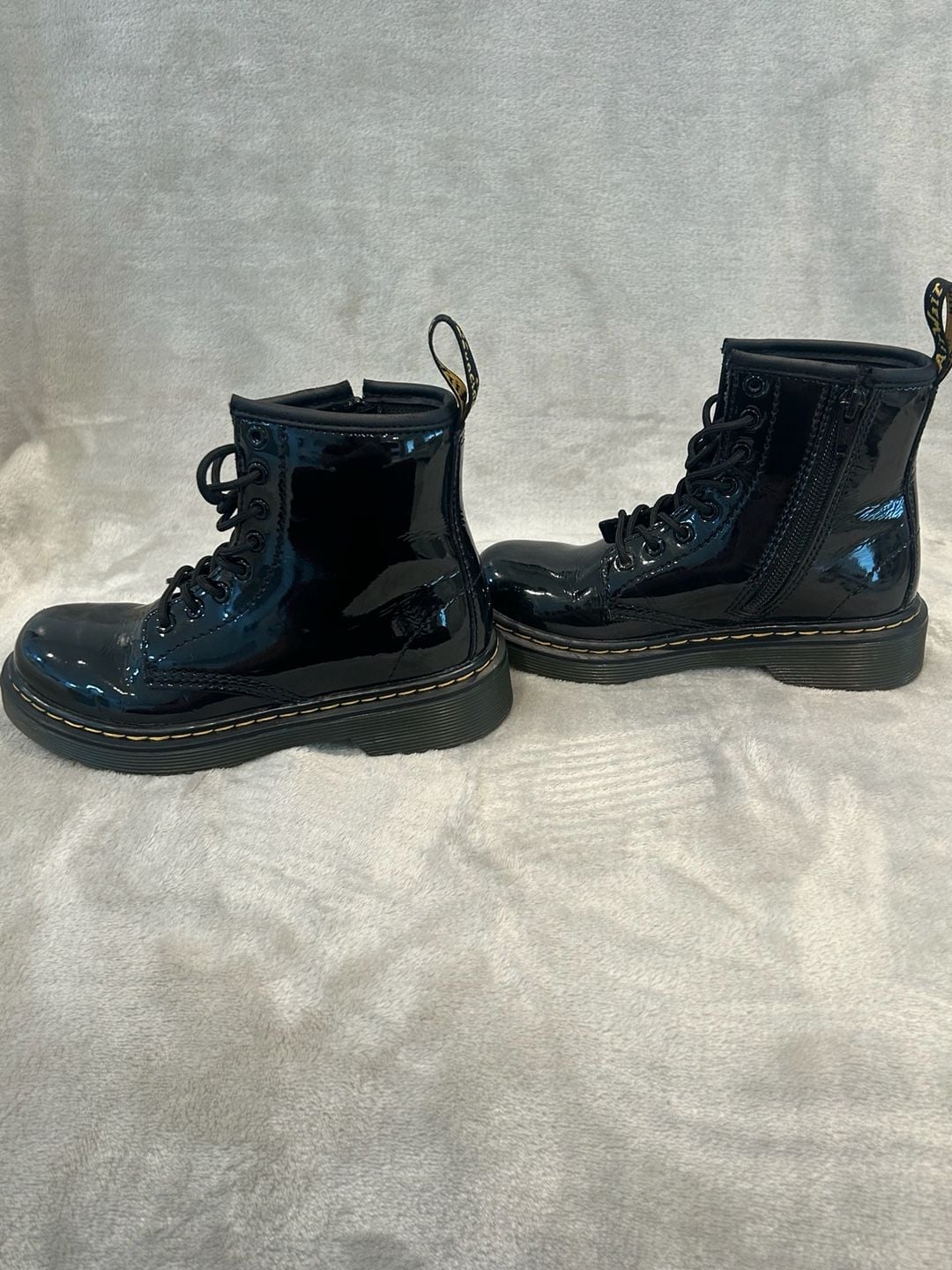 Kids Dr. Martens 1460 J Patent Leather Boots Size Black 6