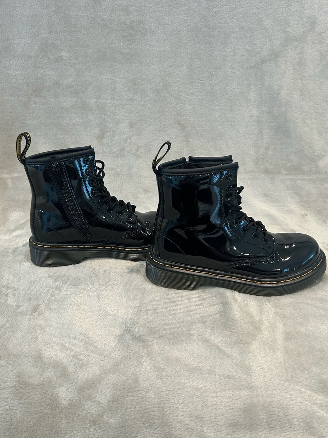 Kids Dr. Martens 1460 J Patent Leather Boots Size Black 8