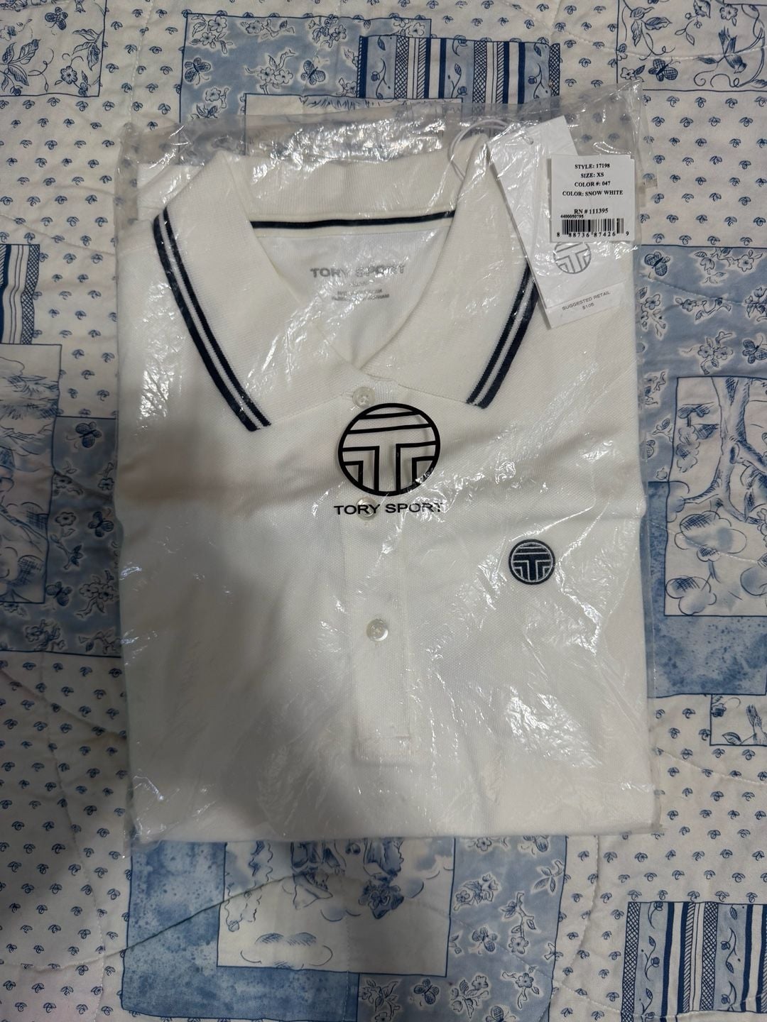 Tory Sport Polo Shirt Size XS Snow White Cotton 1