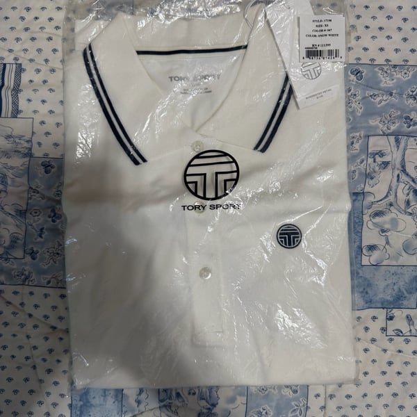 Tory Sport Polo Shirt Size XS Snow White Cotton