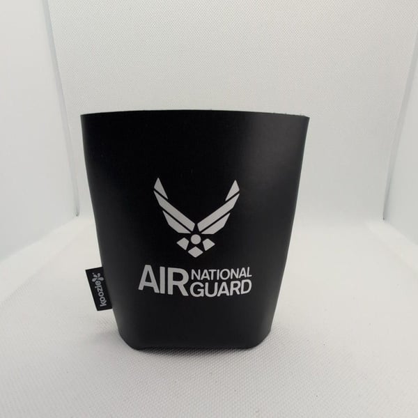 Koozie Air National Guard Can Cooler Black Folding Sleeve