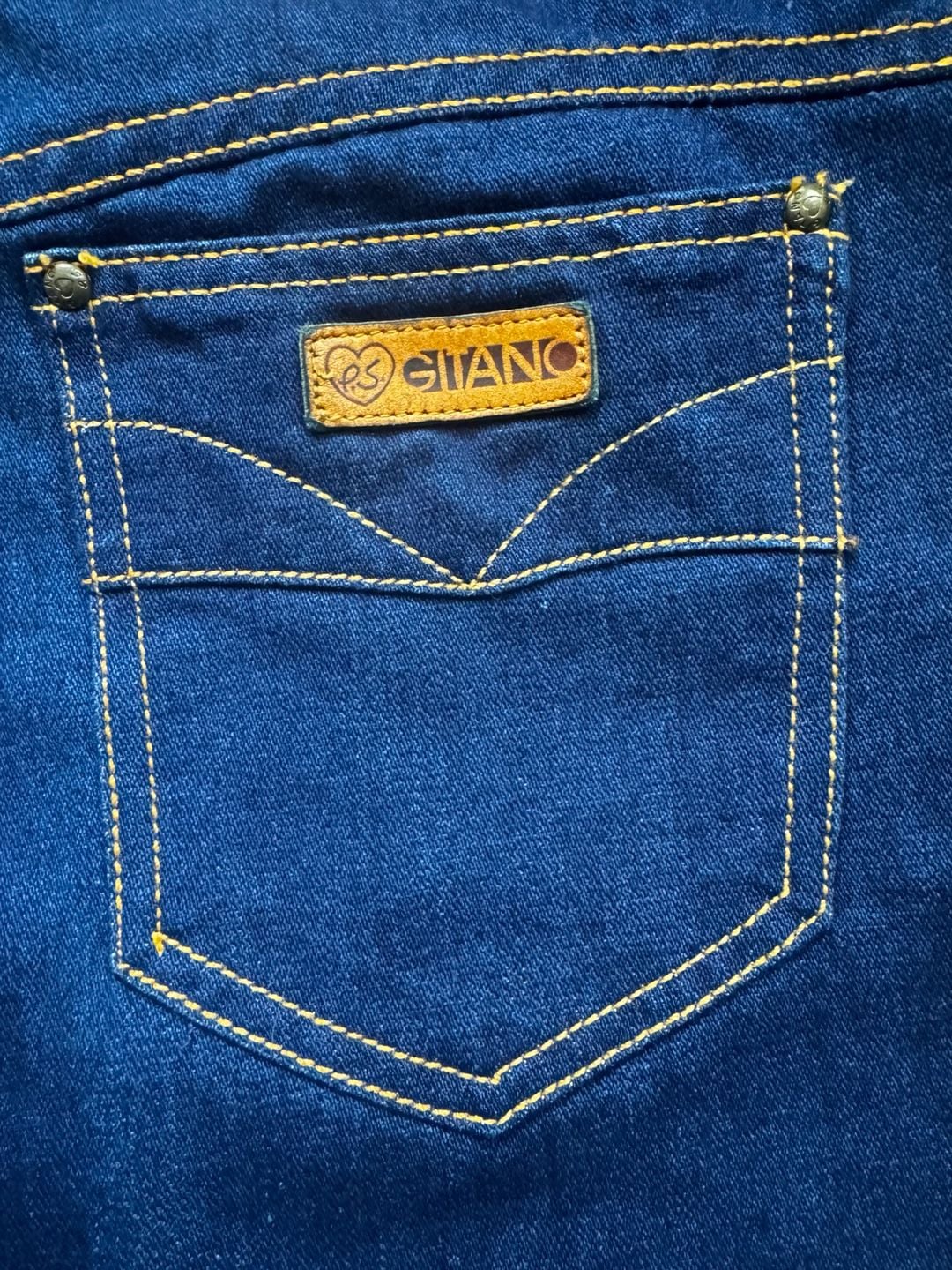VINTAGE ‘80s Gitano 36” x 33” DARK WASH HIGH WAISTED BLUE DENIM MOM JEANS 7