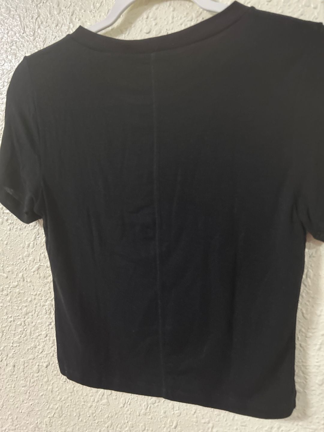 Alice + Olivia Air Tee Size S Black Tencel Crop Top 7