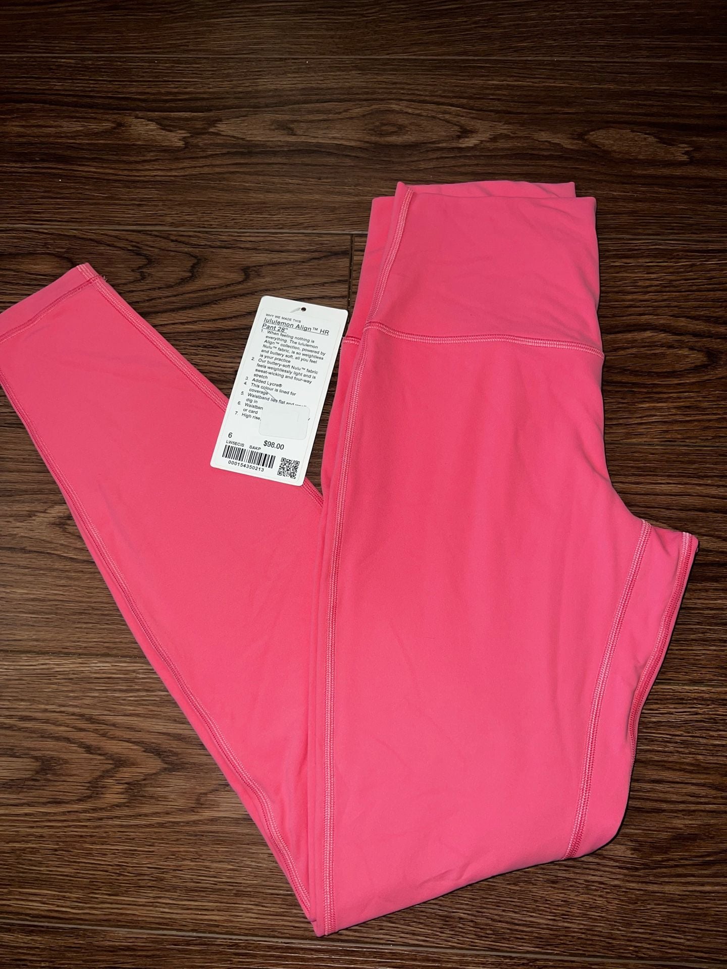 Lululemon Align HR Pant 28 Size 6 Sonic Pink Leggings 5