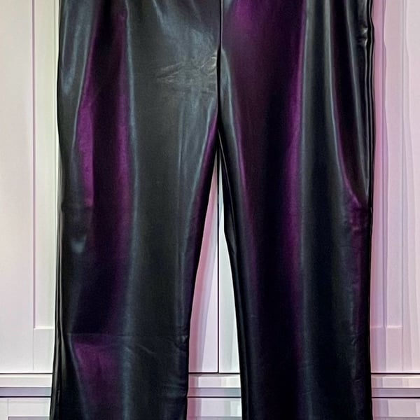 Lulus Faux Leather Pants Size XL Black Vegan Leather Trousers NWT
