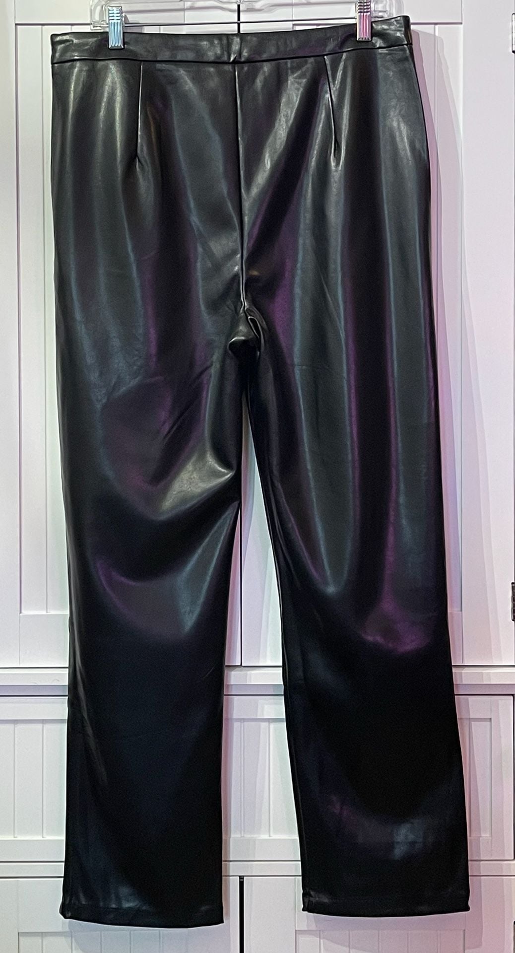 Lulus Faux Leather Pants Size XL Black Vegan Leather Trousers NWT 3