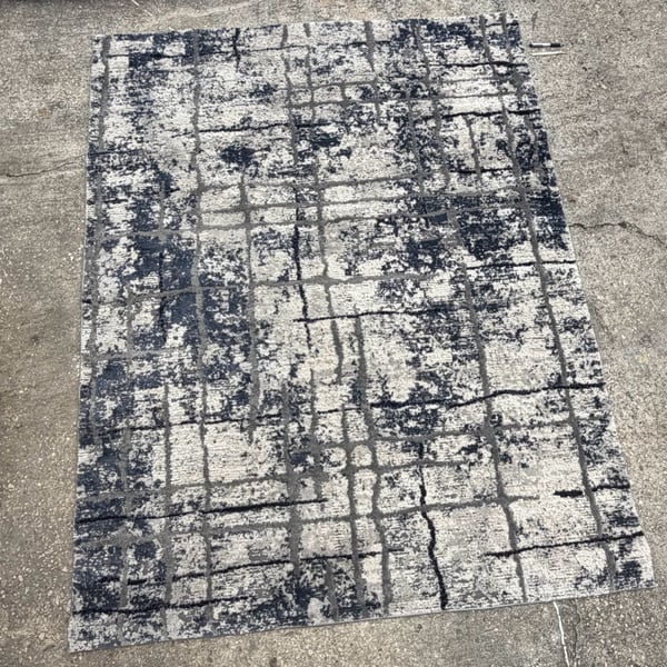 Karma Gertmenian Keon Blue Abstract Rug 5ft 3in x 7ft
