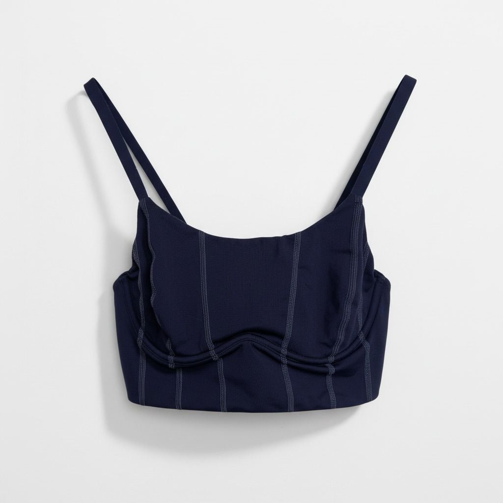 PINK Victoria's Secret Corset Bralette Navy Blue Contrast Stitching 2