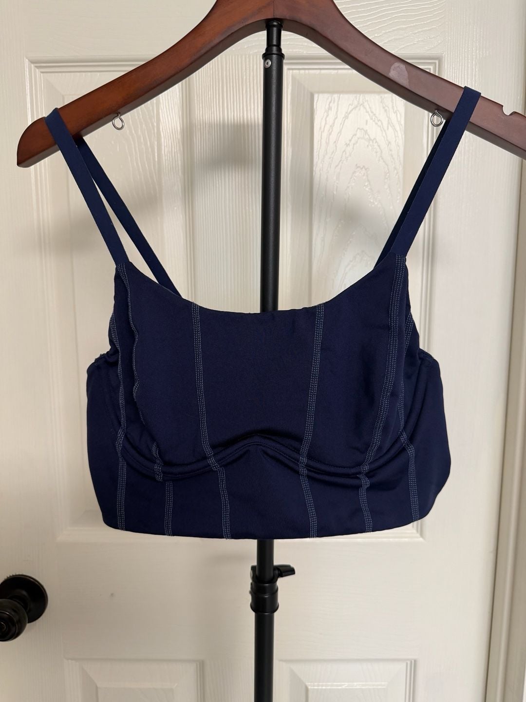 PINK Victoria's Secret Corset Bralette Navy Blue Contrast Stitching 3