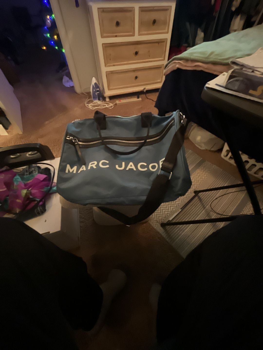 Marc Jacobs The Dufer Duffel Bag Blue Nylon 2