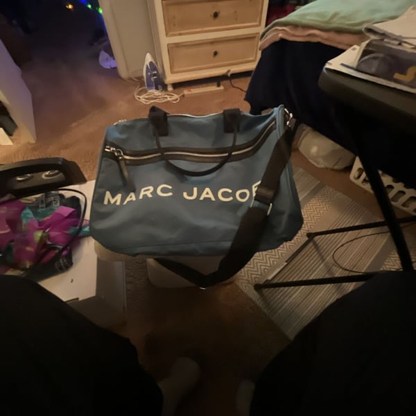 Marc Jacobs The Dufer Duffel Bag Blue Nylon
