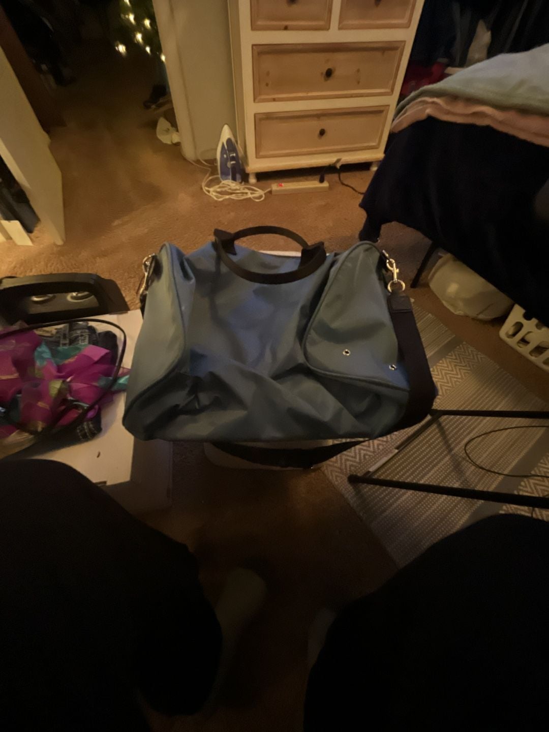 Marc Jacobs The Dufer Duffel Bag Blue Nylon 4