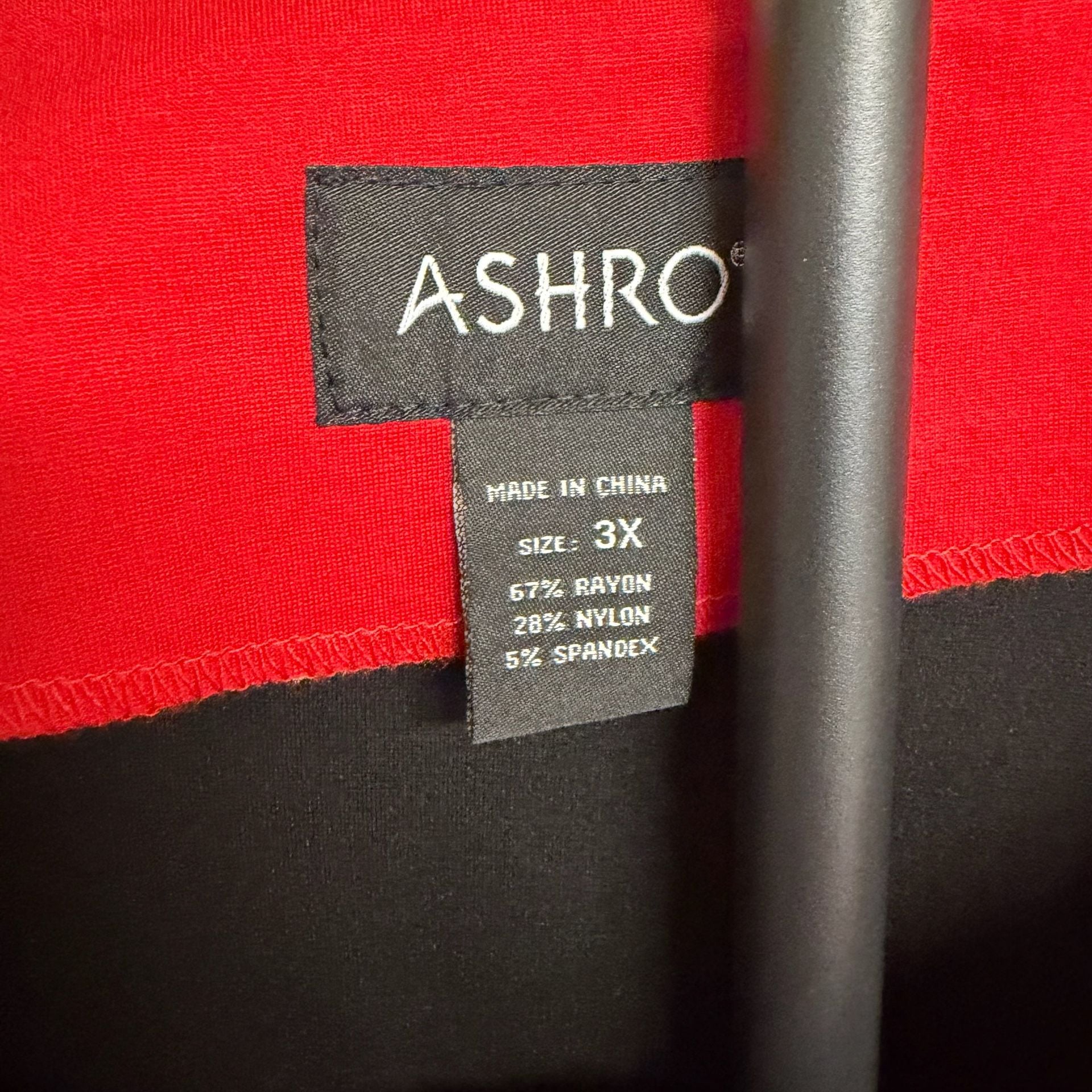 Ashro Colorblock Coat Size 3X Red Black Tan White/130 5