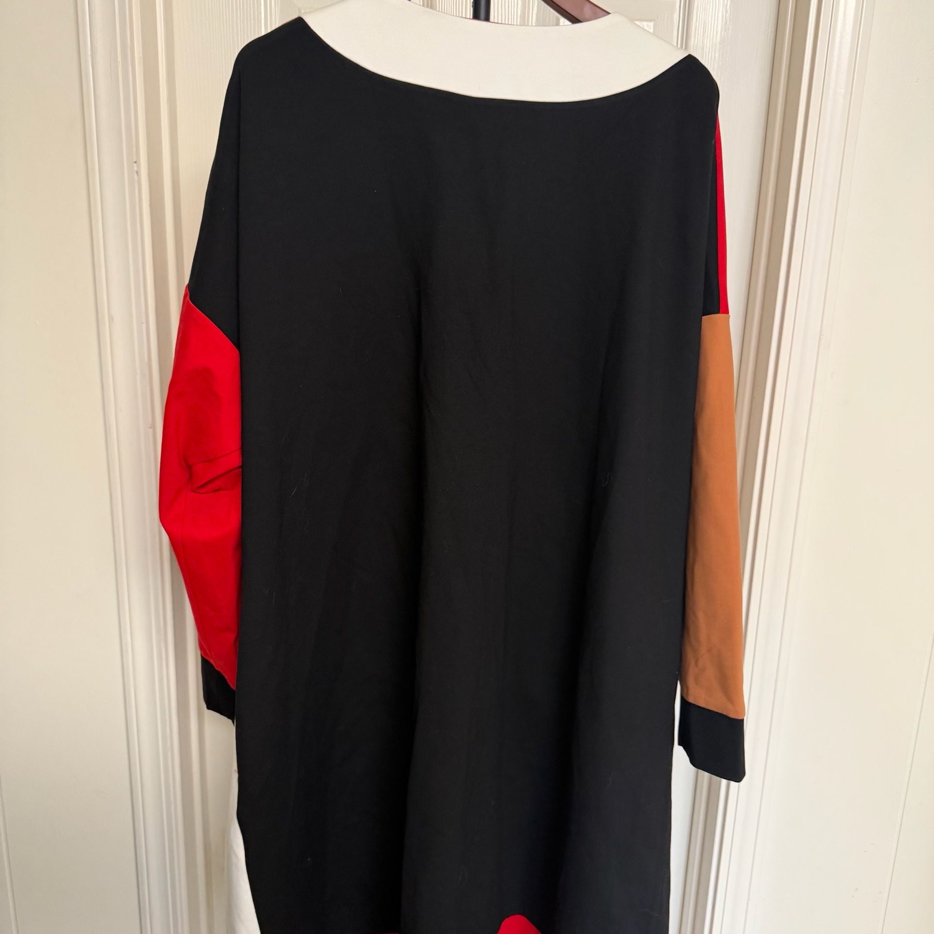 Ashro Colorblock Coat Size 3X Red Black Tan White/130 8