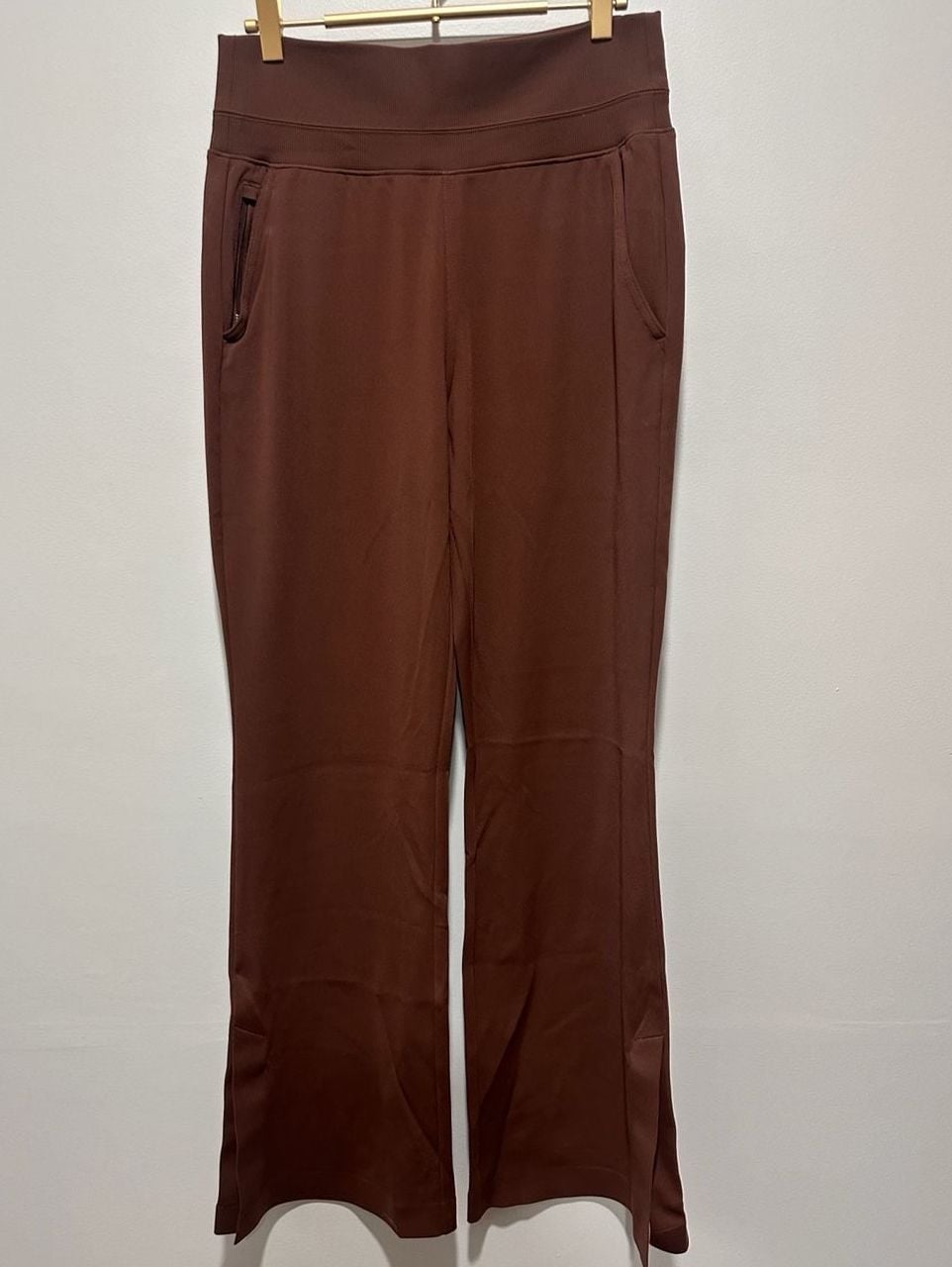 Athleta Pants Size S Brown High Rise Zip Pocket Athleisure 2