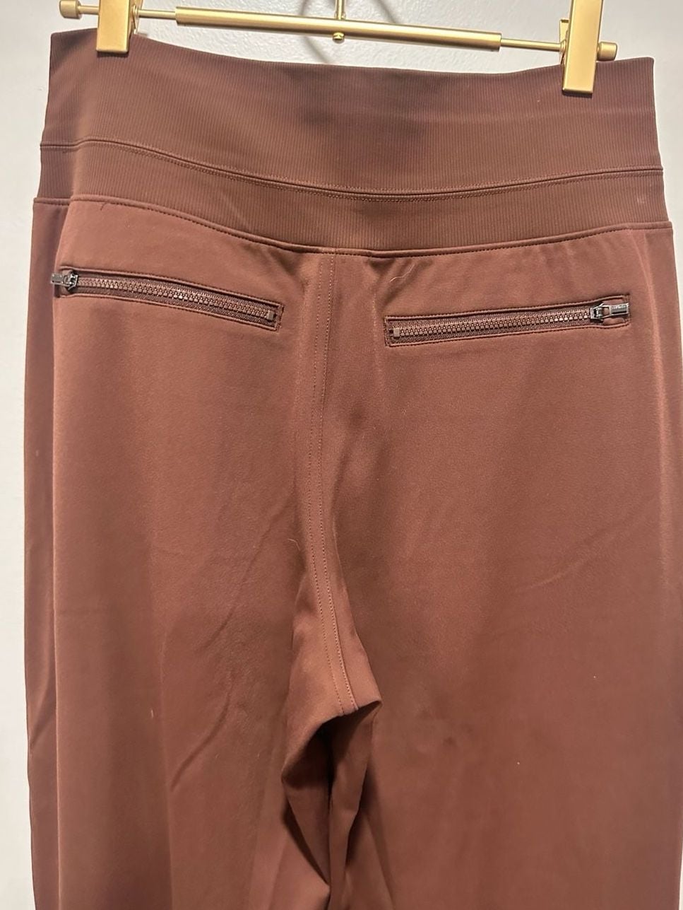 Athleta Pants Size S Brown High Rise Zip Pocket Athleisure 6