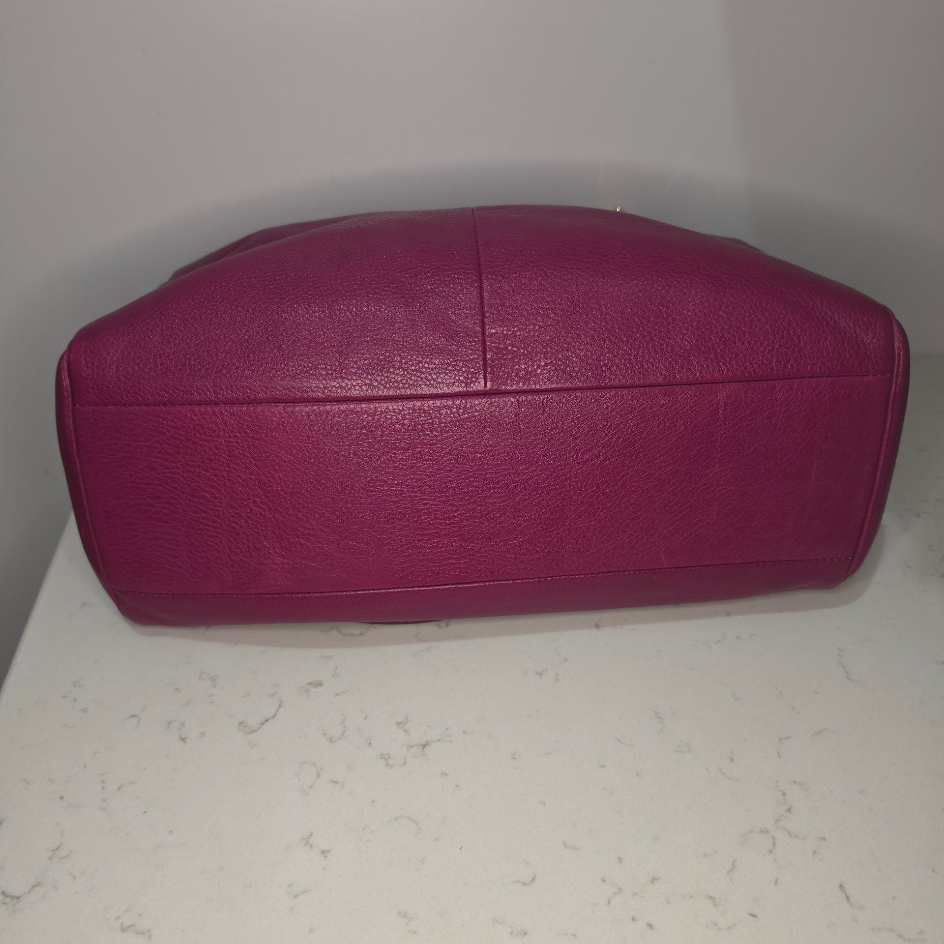 Coach Madison Phoebe Shoulder Bag Pink Pebbled Leather Satchel 13