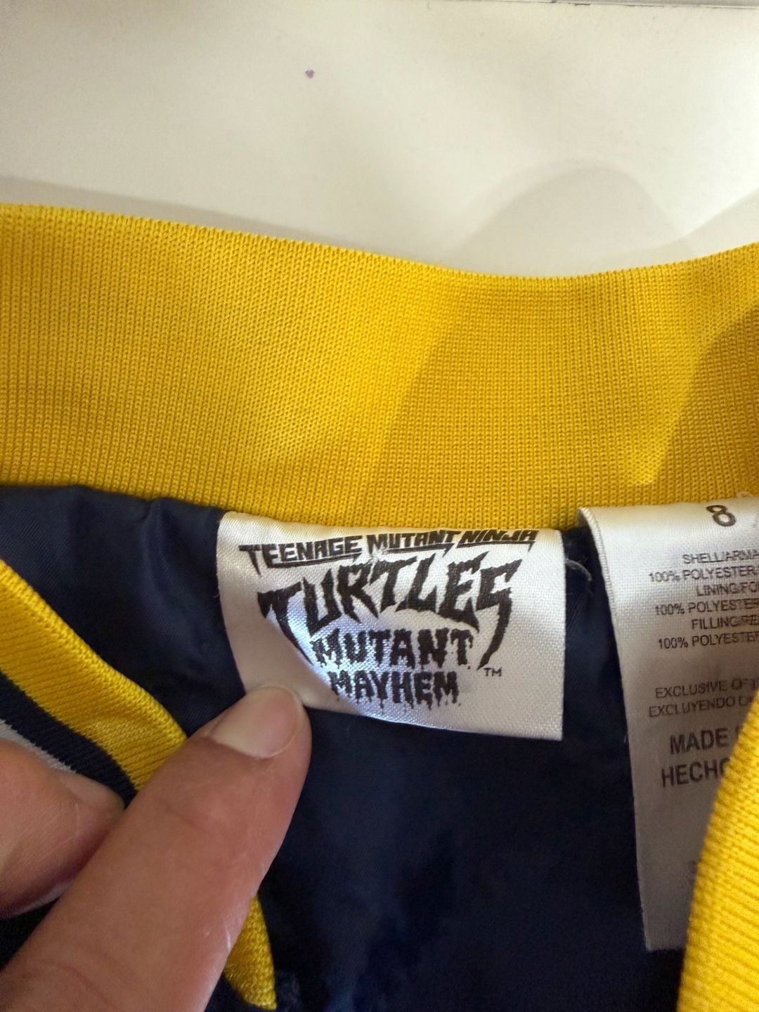 Nickelodeon TMNT Mutant Mayhem Bomber Jacket Size 8 Blue 7