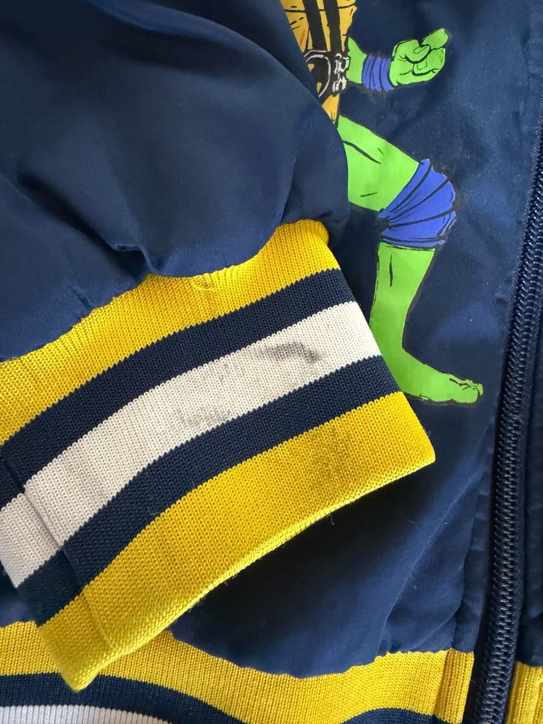 Nickelodeon TMNT Mutant Mayhem Bomber Jacket Size 8 Blue 9