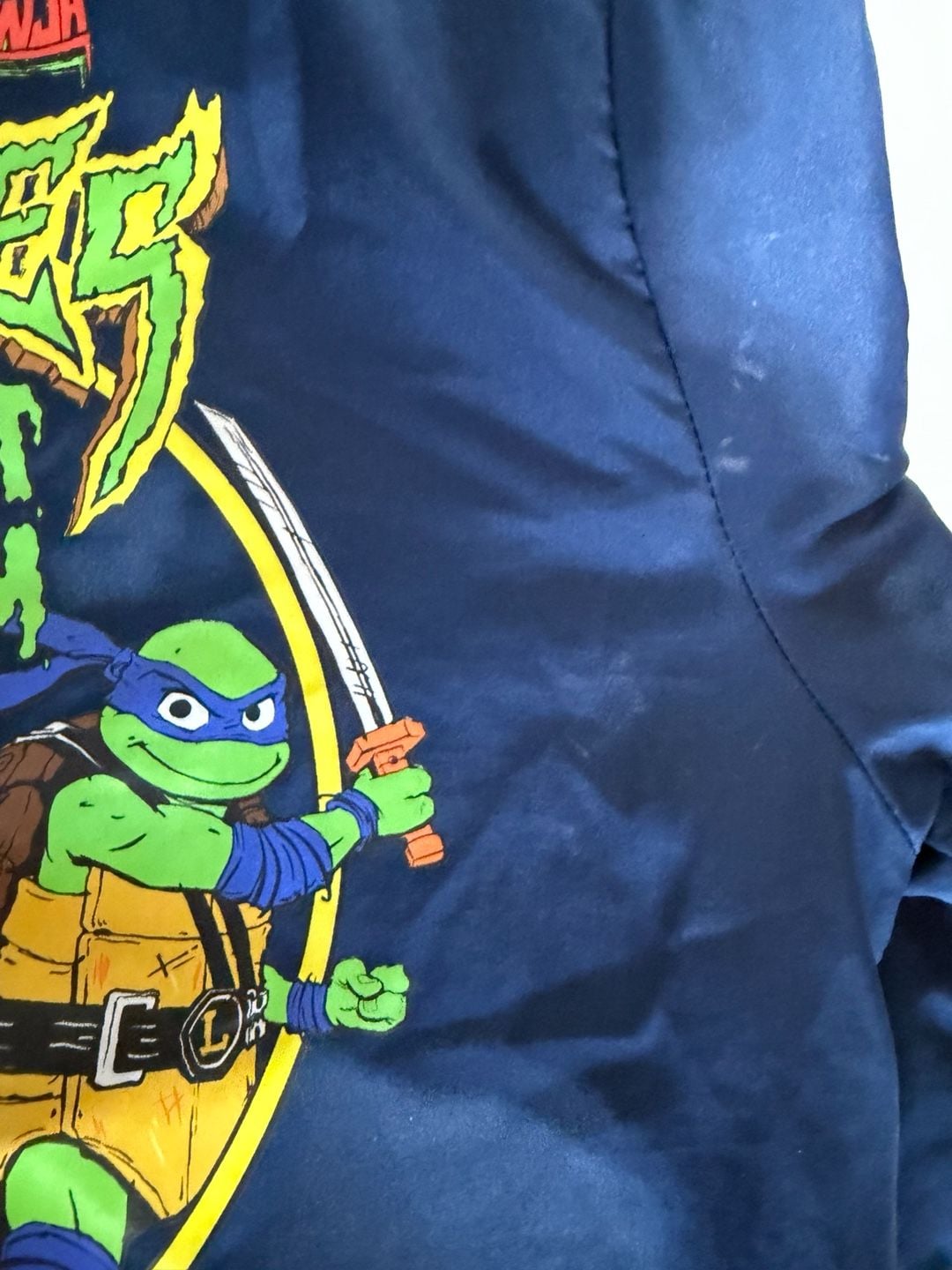 Nickelodeon TMNT Mutant Mayhem Bomber Jacket Size 8 Blue 11