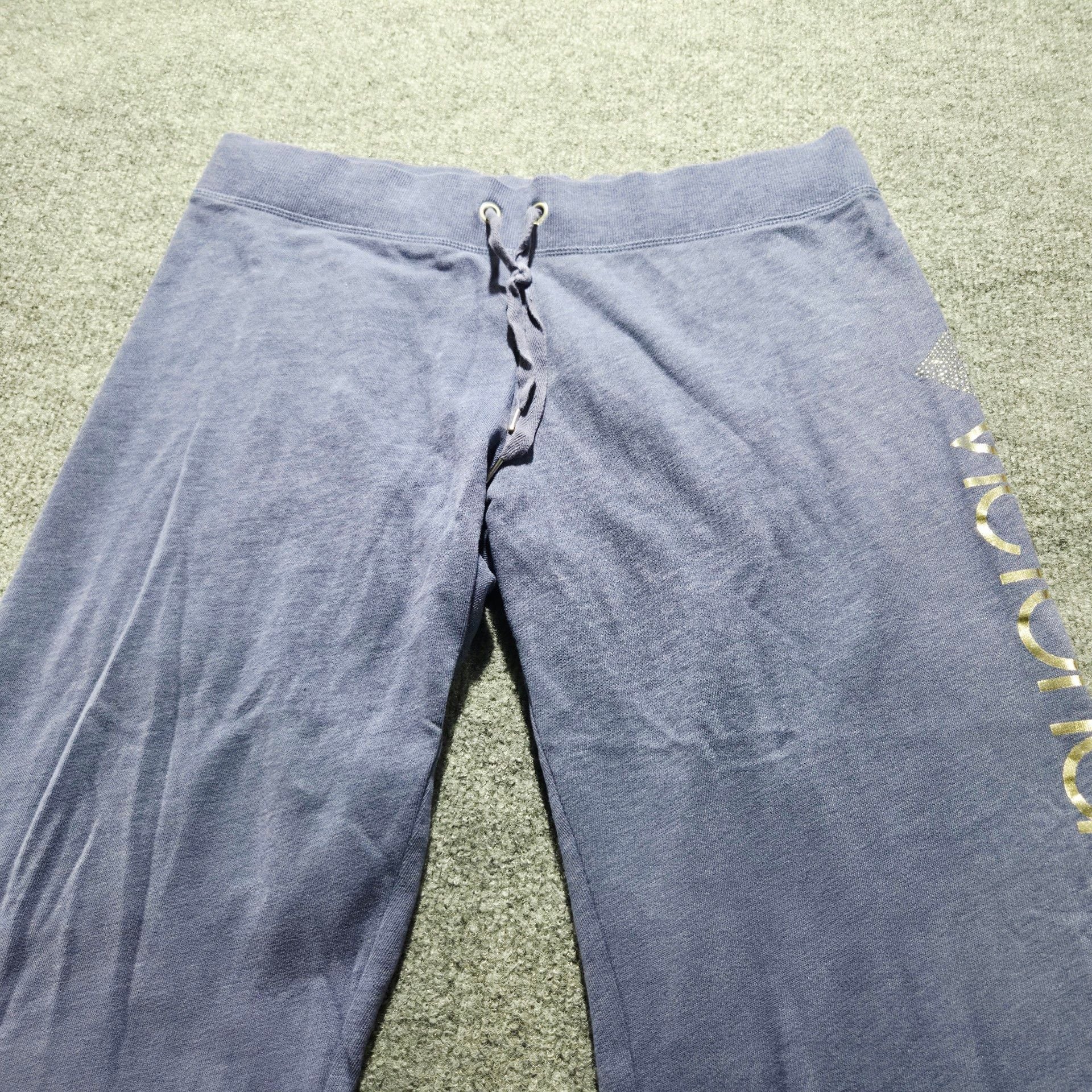 Victoria's Secret Supermodel Essentials L/G Purple Rhinestone Sweatpants 10